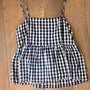 Black and White Baby Doll Tank Top
